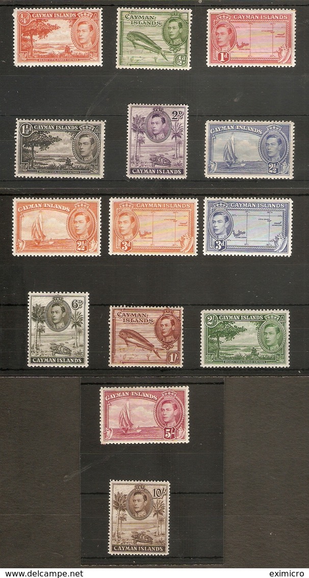 CAYMAN ISLANDS 1938 - 1948 SET SG 115/126a MOUNTED MINT/UNMOUNTED MINT Cat £100 - Cayman Islands