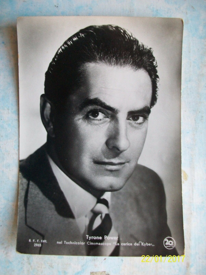 TYRONE POWER = CARTOLINA ORIGINALE = BALLERINI & FRATINI = NON VIAGGIATA = NR.10 - Attori