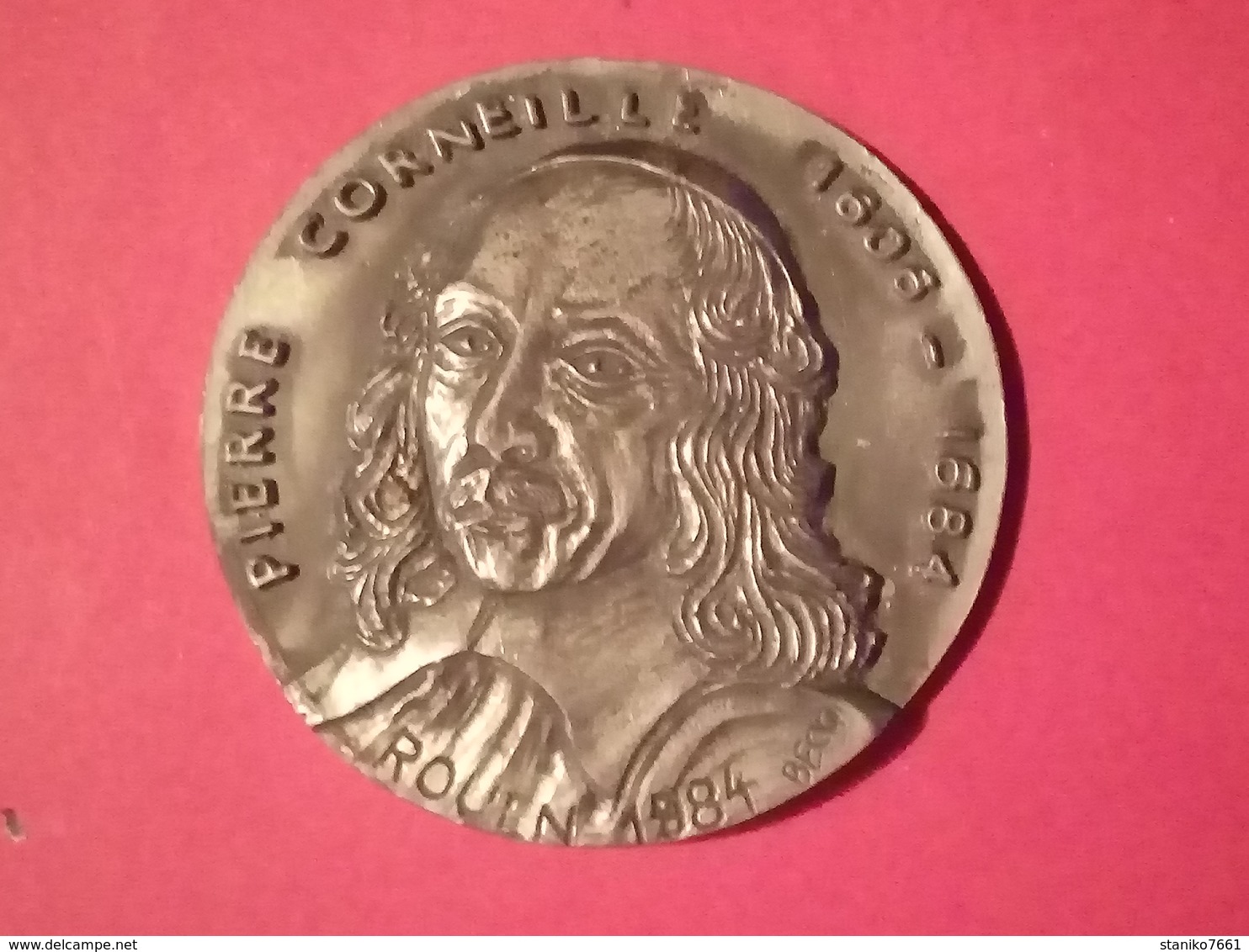 RARE MÉDAILLE ÉTAIN NUMÉROTÉ PIERRE CORNEILLE 1606/1684 ROUEN 1984 PAR BECQ 62 Mm 95 Gr - Monarquía / Nobleza