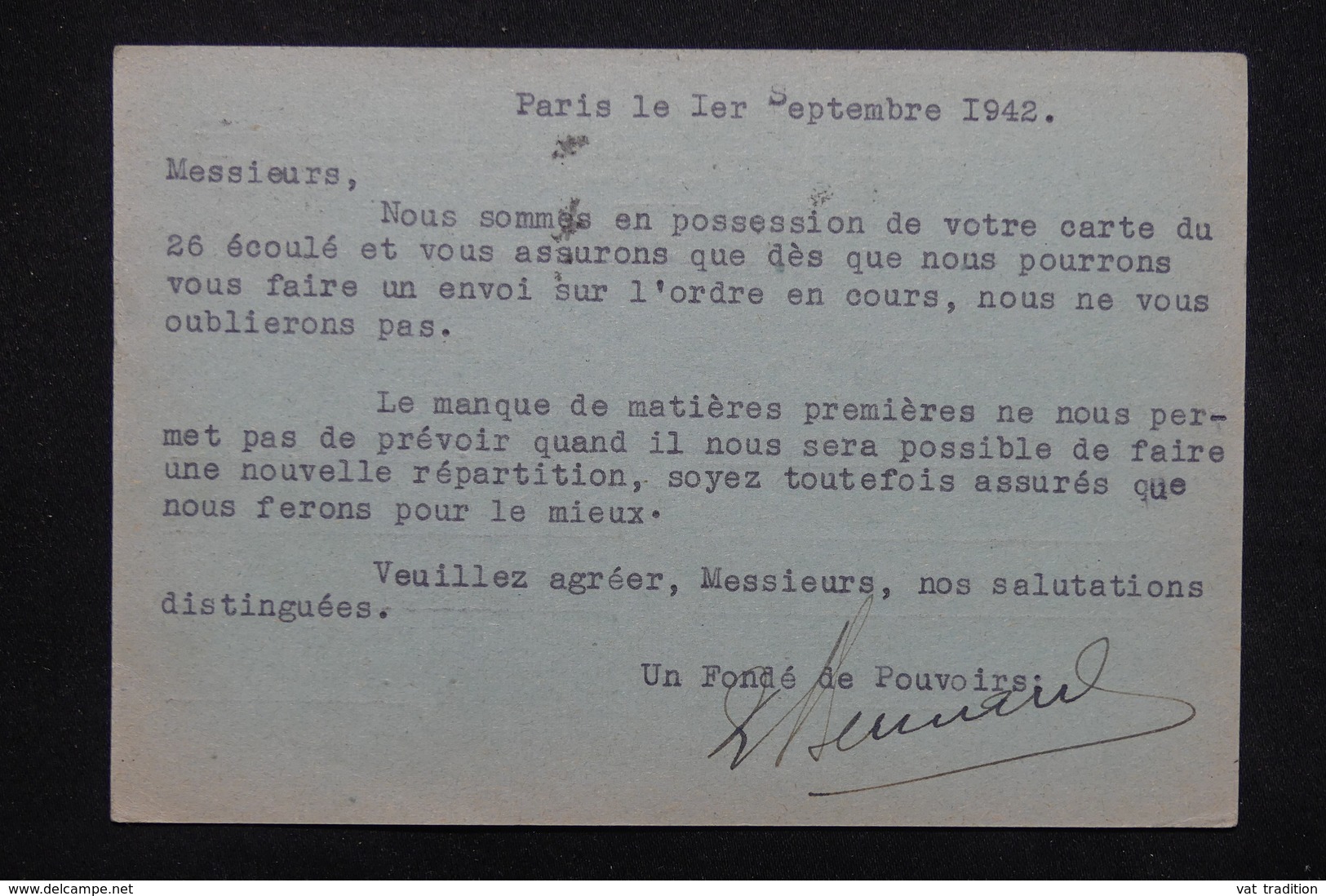 FRANCE - Entier Postal Commerciale , Type Pétain De Paris Pour Perpignan En 1942 - L 22024 - Cartoline Postali E Su Commissione Privata TSC (ante 1995)