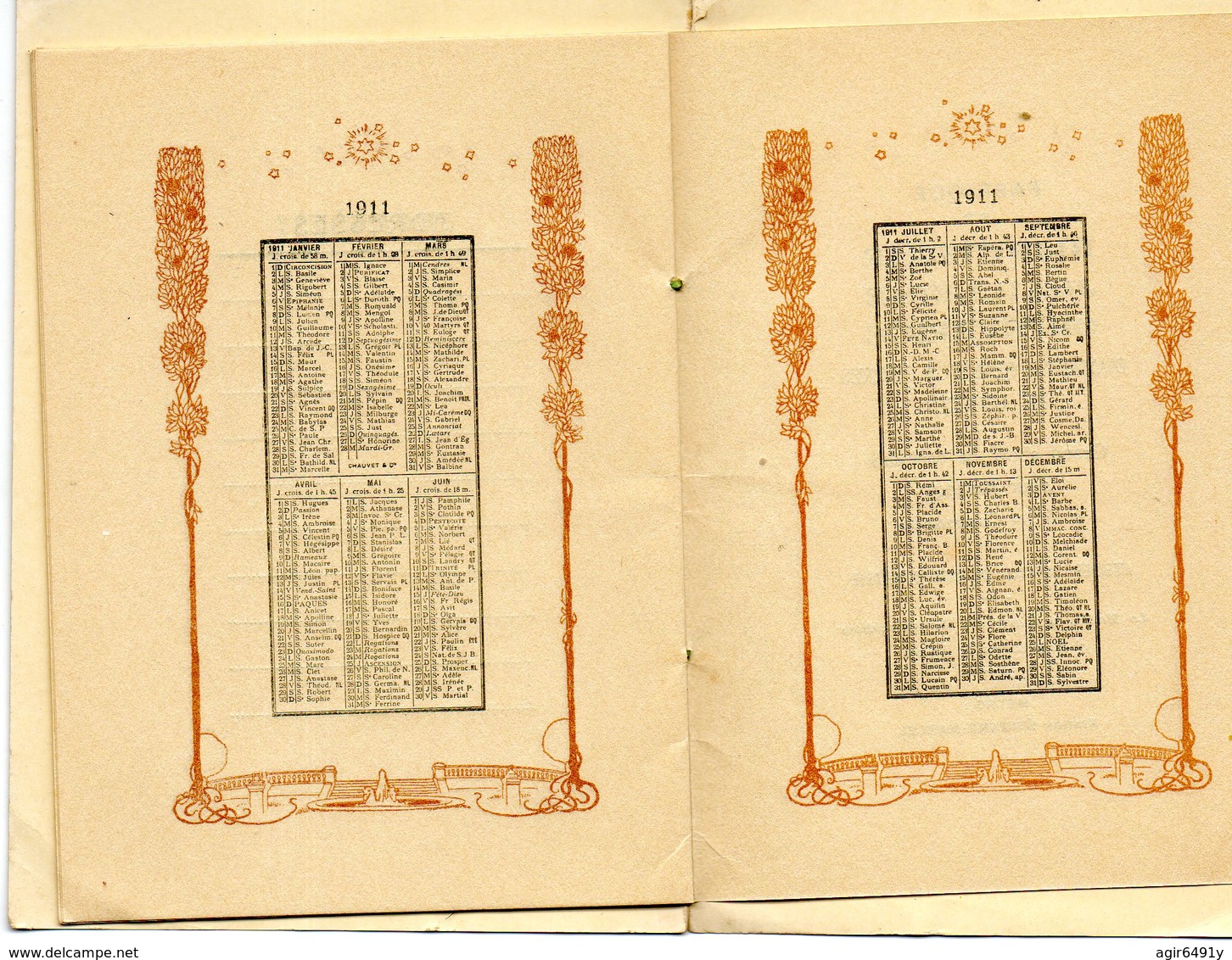 - RARE CARNET De VISITE CALENDRIER 1911 De La Bijouterie LACROIX à Paris  -17626- - Autres & Non Classés