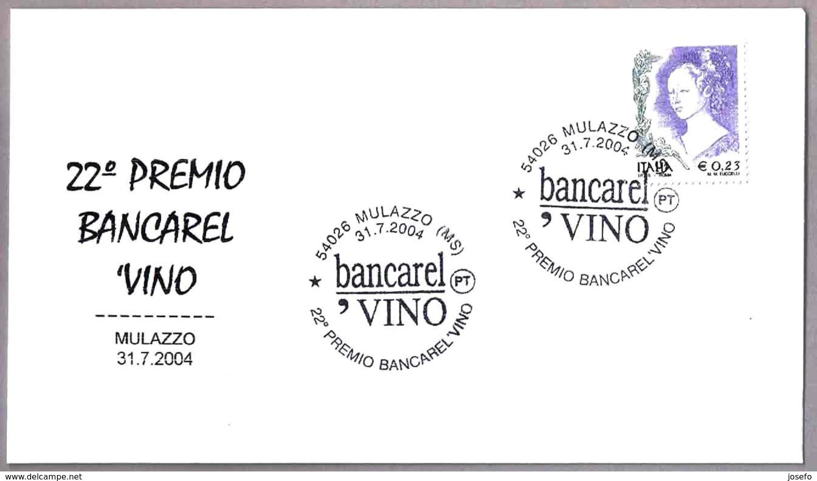 22 PREMIO BANCAREL VINO - WINE. Mulazzo, Massa, 2004 - Vinos Y Alcoholes