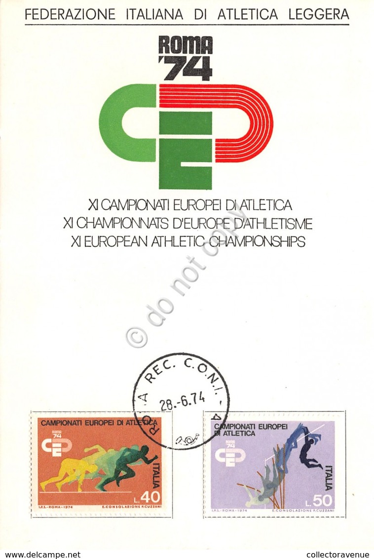 Cartolina Filatelica Atletica Leggera IX Campionati Europei 1974 (Sport) - Altri & Non Classificati