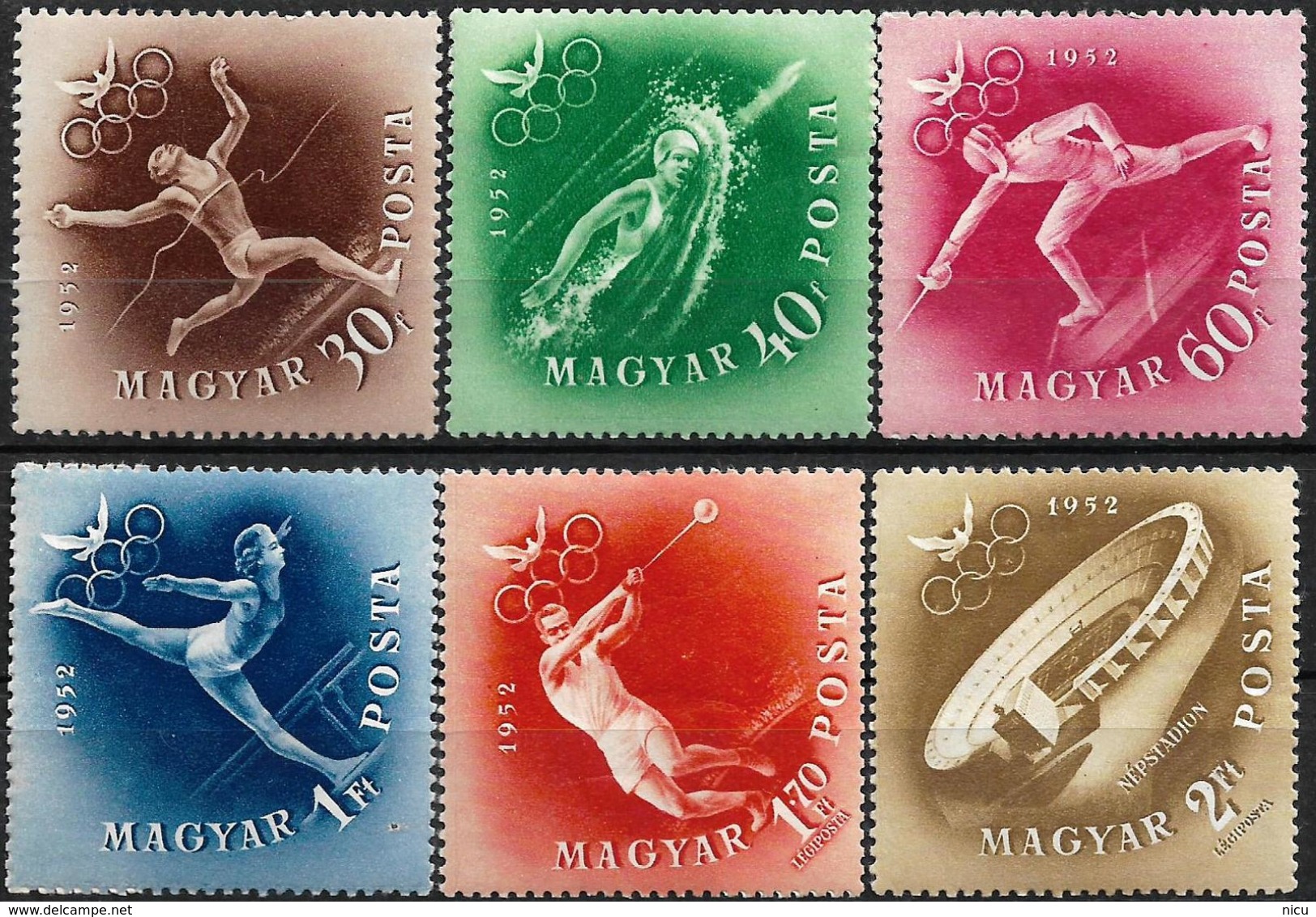 1952 - HELSINKI SUMMER OLYMPIADE - Michel Nr. 1247-1252A = 10.00 € - Nuovi