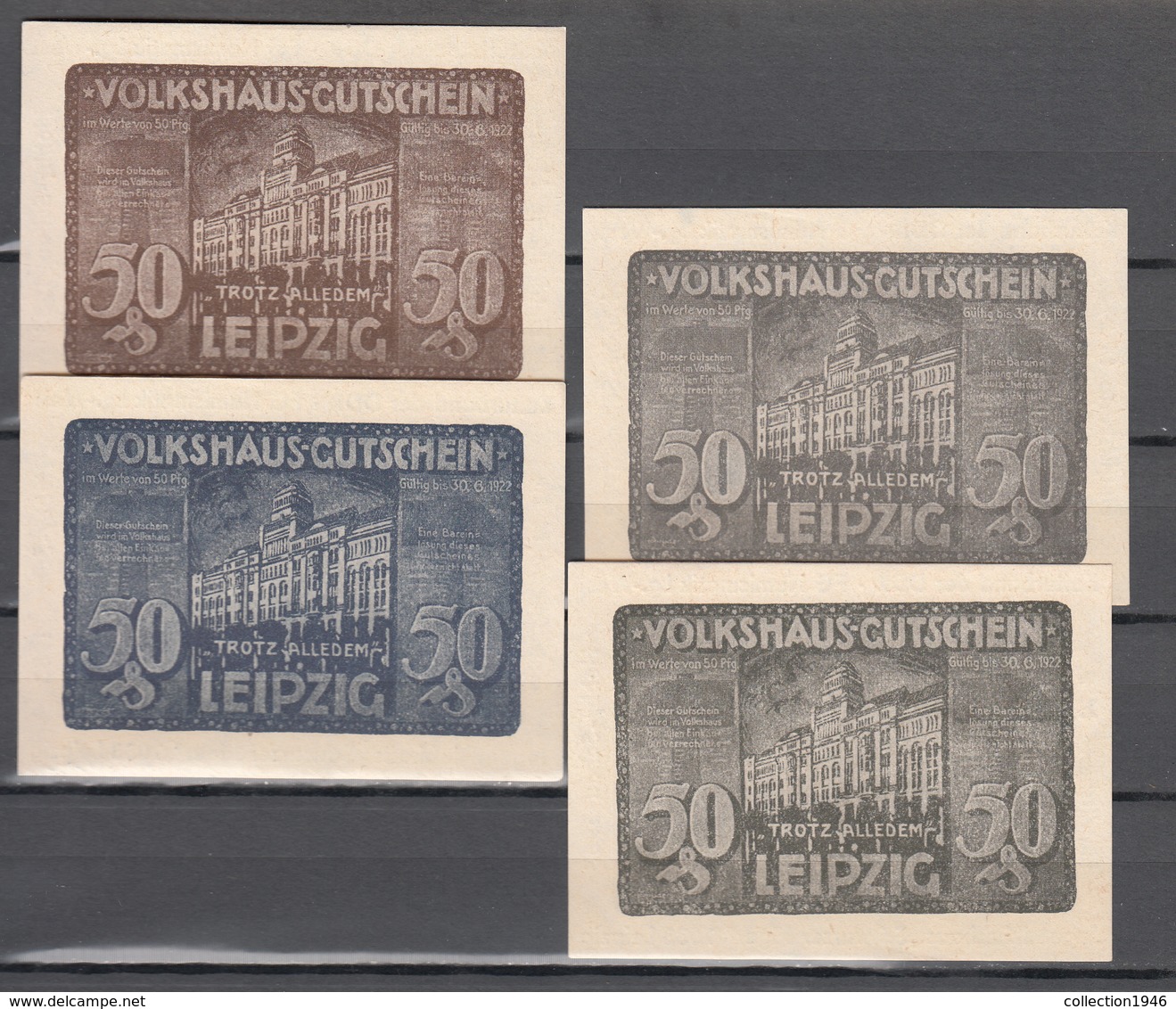 Eintrittskarte Kulturbund Der DDR Leipzig/Volkshaus-gutschein 4 Mal 50 Pfennig, Gültig Bis 30. Juni 1922(D2658) - Other & Unclassified