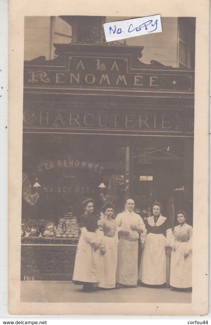 LILLE : Devanture Du Charcutier MENU 45 Rue D'Arras  - Superbe Carte Photo - Commerce - Lille