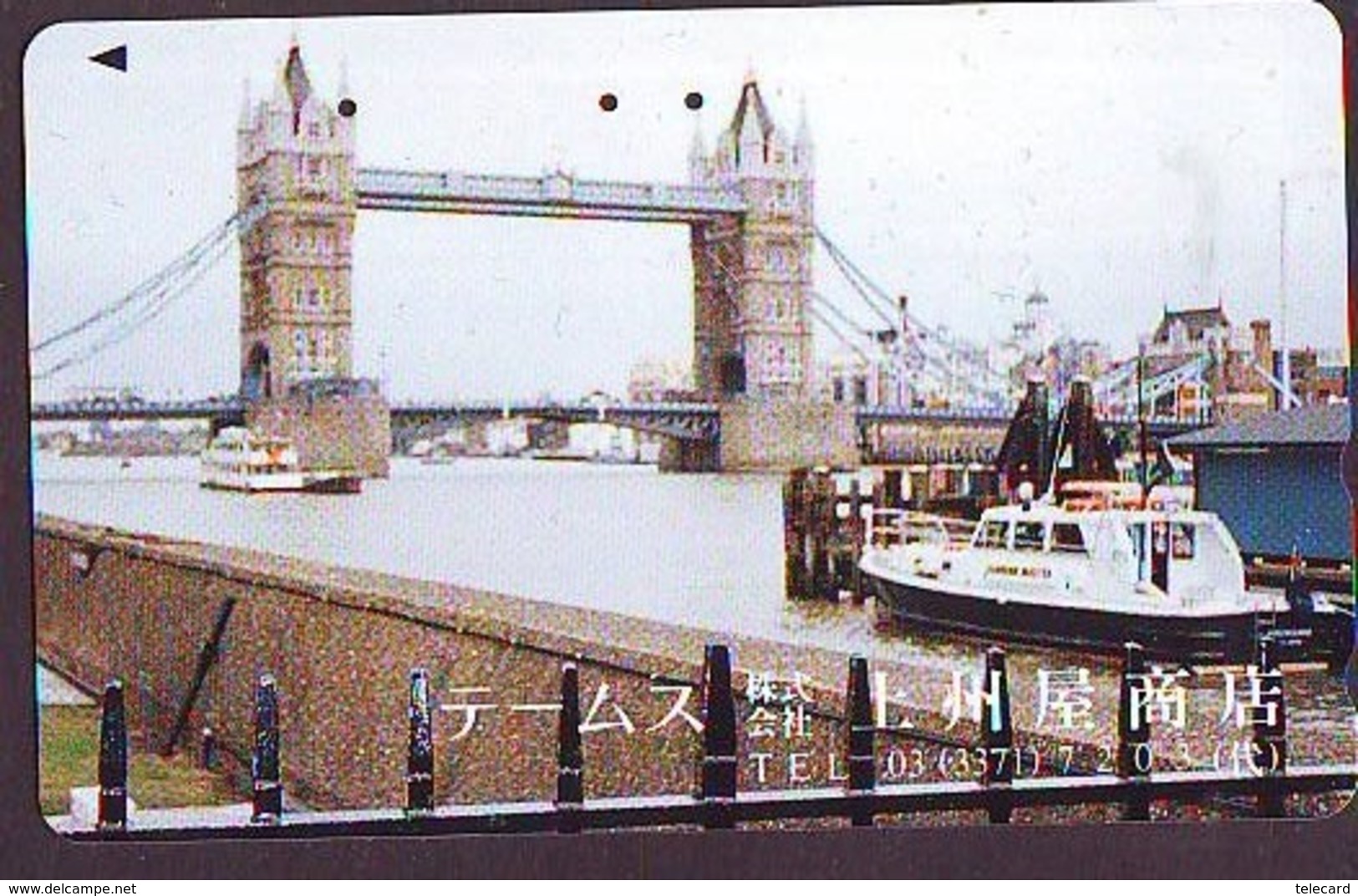 Télécarte Japon ANGLETERRE (295) GREAT BRITAIN Related * ENGLAND Phonecard Japan * TOWER BRIDGE * LONDON - Paysages
