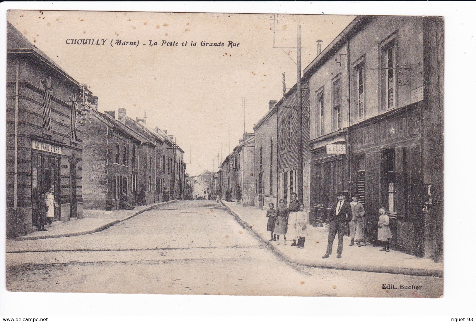 CHOUILLY - La Poste Et La Grande Rue - Andere & Zonder Classificatie