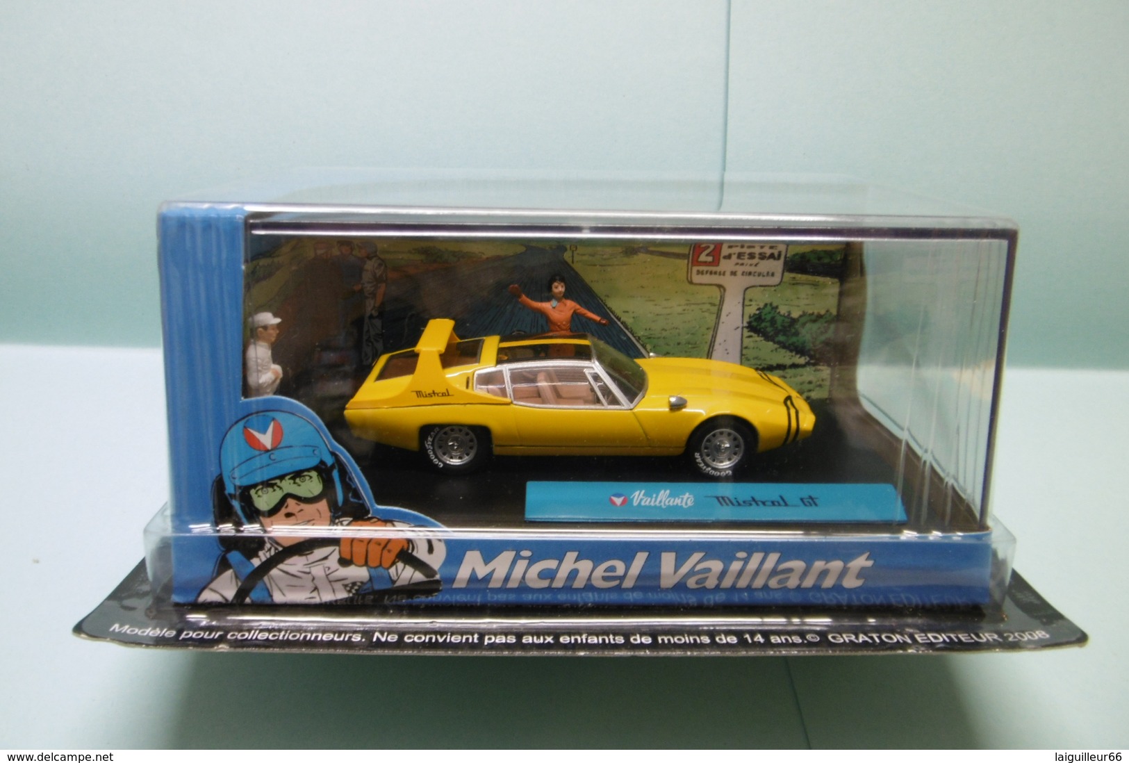 Altaya / Ixo - VAILLANTE MISTRAL GT Jaune Michel Vaillant Neuf NBO 1/43 - Ixo