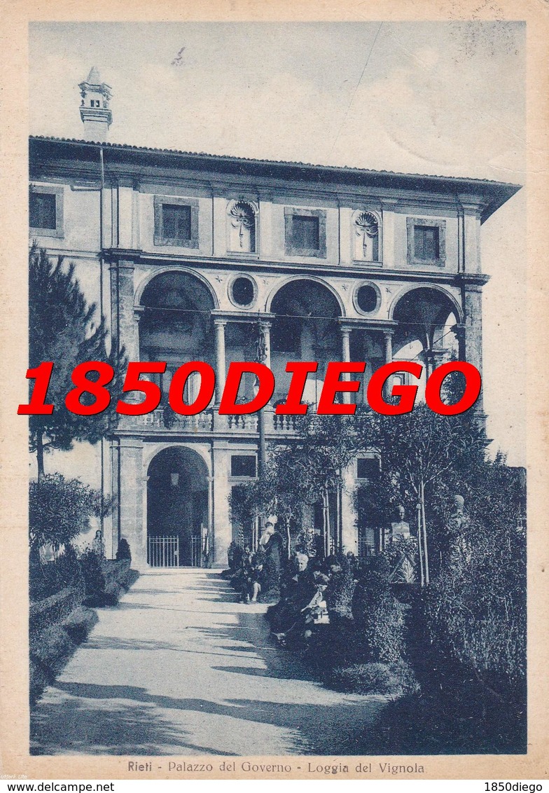 RIETI - PALAZZO DEL GOVERNO   F/GRANDE VIAGGIATA 1941 ANIMATA - Rieti