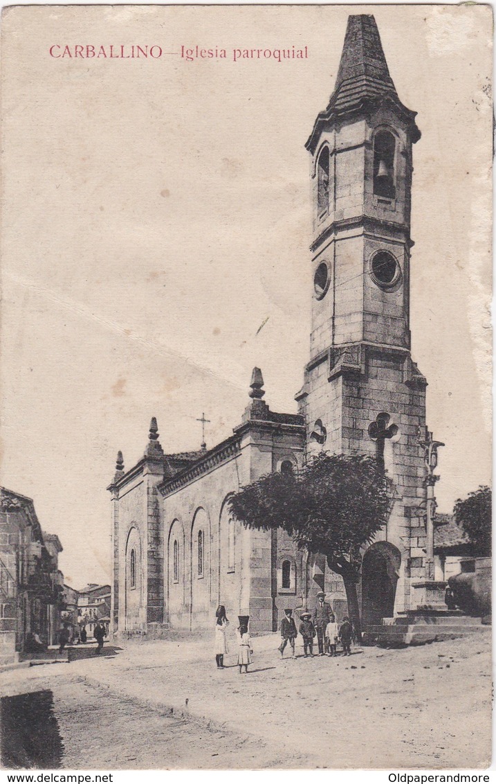 POSTCARD SPAIN ESPAÑA - ORENSE - CARBALLINO - IGLESIA PARROQUIAL - Orense