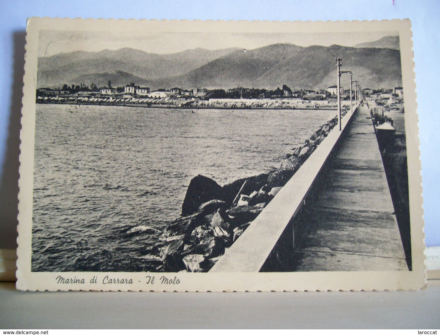 1961 - Marina Di Carrara - Massa - Il Molo - Panorama Dal Mare -  Cartolina Originale - Ed. Ellebici - Carrara