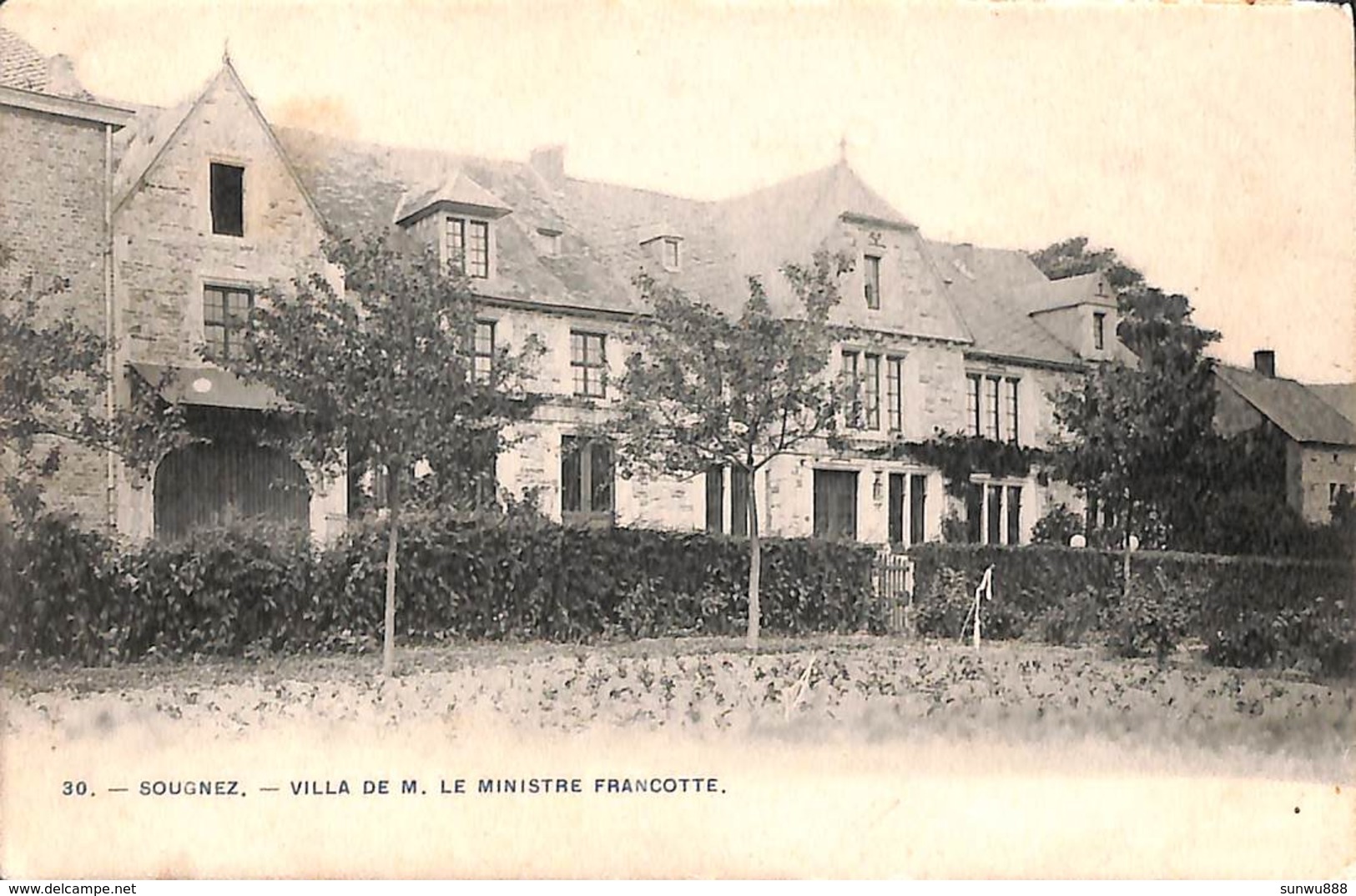 Sougnez - Villa De M Le Ministre Francotte (Photo Bertels, Lib. Bellens 1904) - Spa