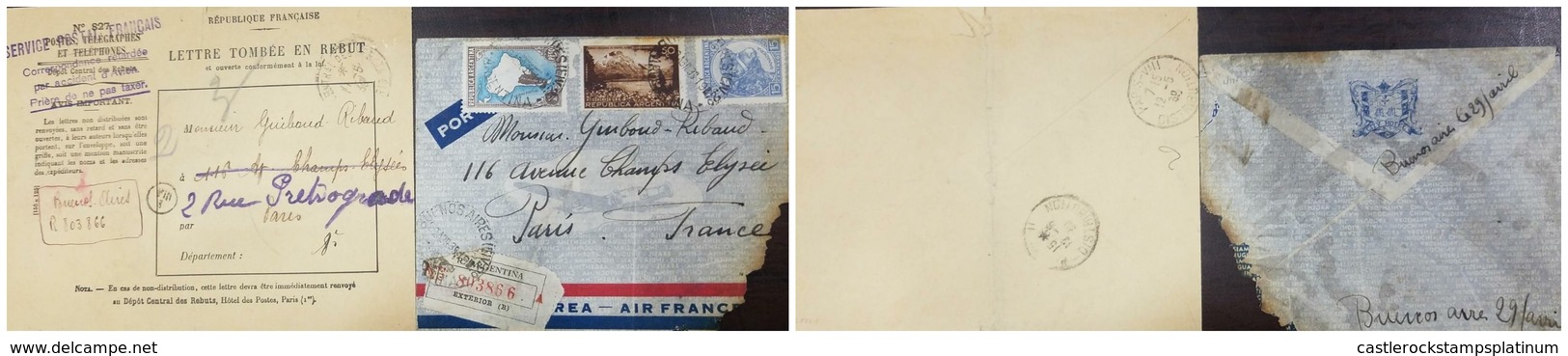 O) 1939 ARGENTINA, DISASTER MAIL -ENVELOPE WITH CACHE  CORRESPONDANDE RETARDEE PAR ACCIDENT D'AVION- AMBULANCE -SLIGHTLY - Covers & Documents