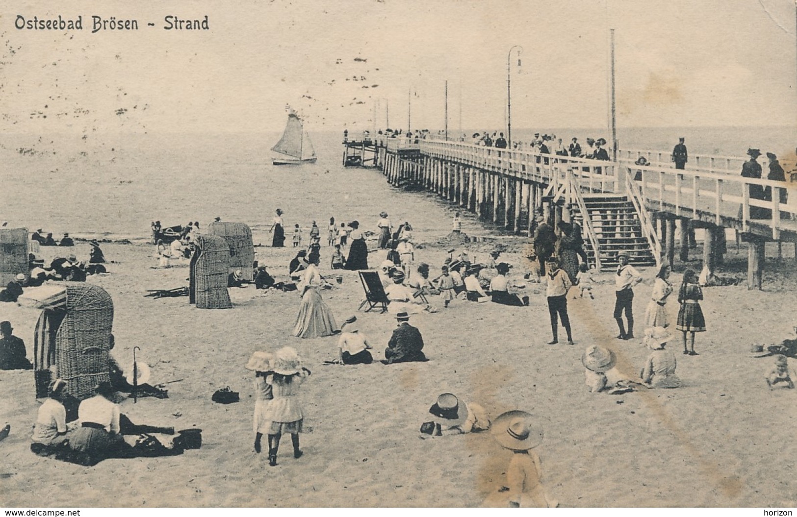 XPOL.80.  Danzig - Ostseebad Brösen - Strand - 1928 - Pologne