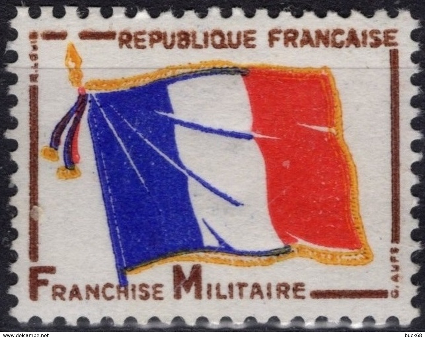 FRANCE Franchise Militaire 13 ** MNH Drapeau National - Timbres De Franchise Militaire