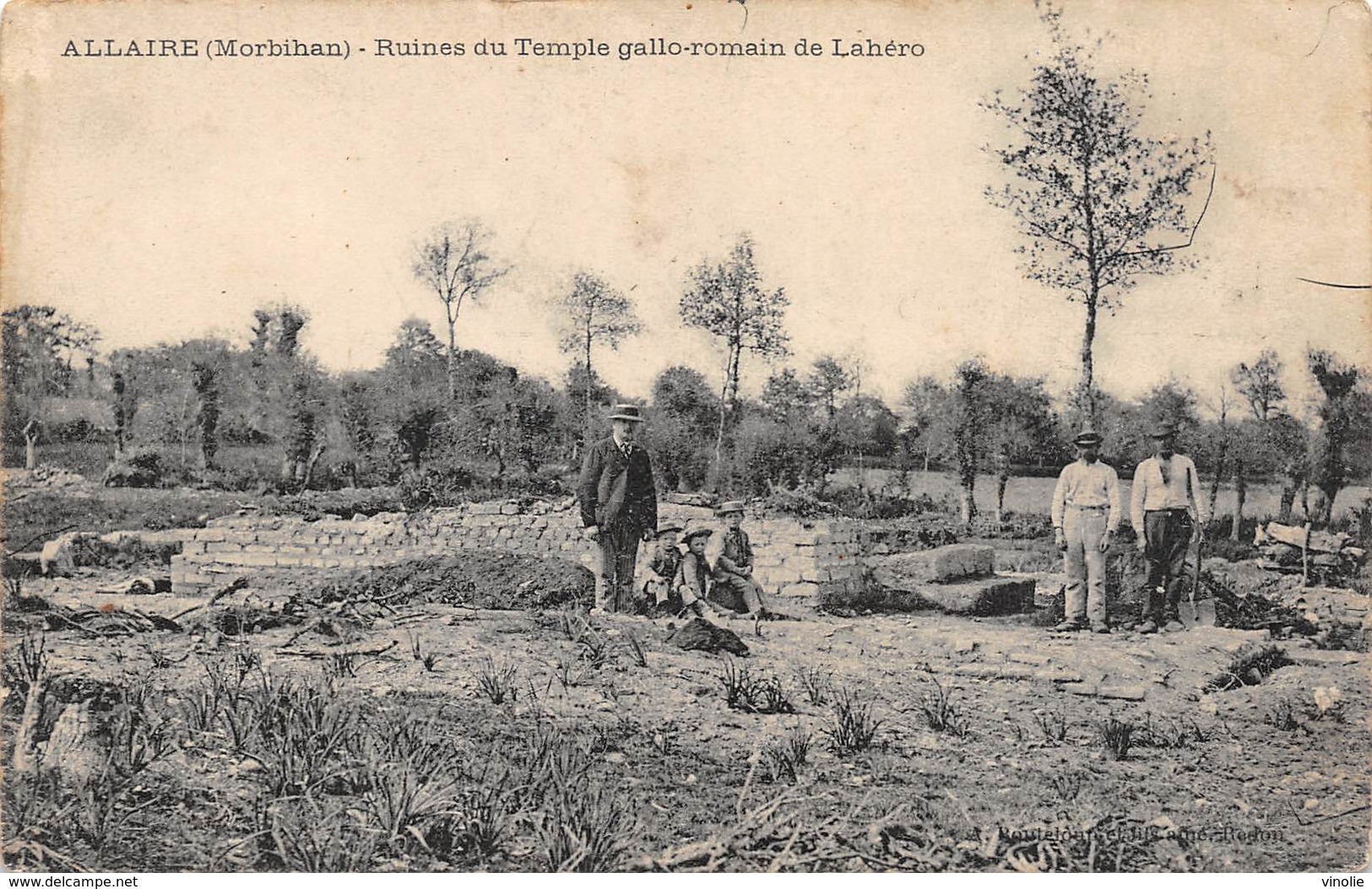 A-19-1894 : ALLAIRE. RUINES DU TEMPLE GALLO-ROMAIN DE LAHERO. - Allaire