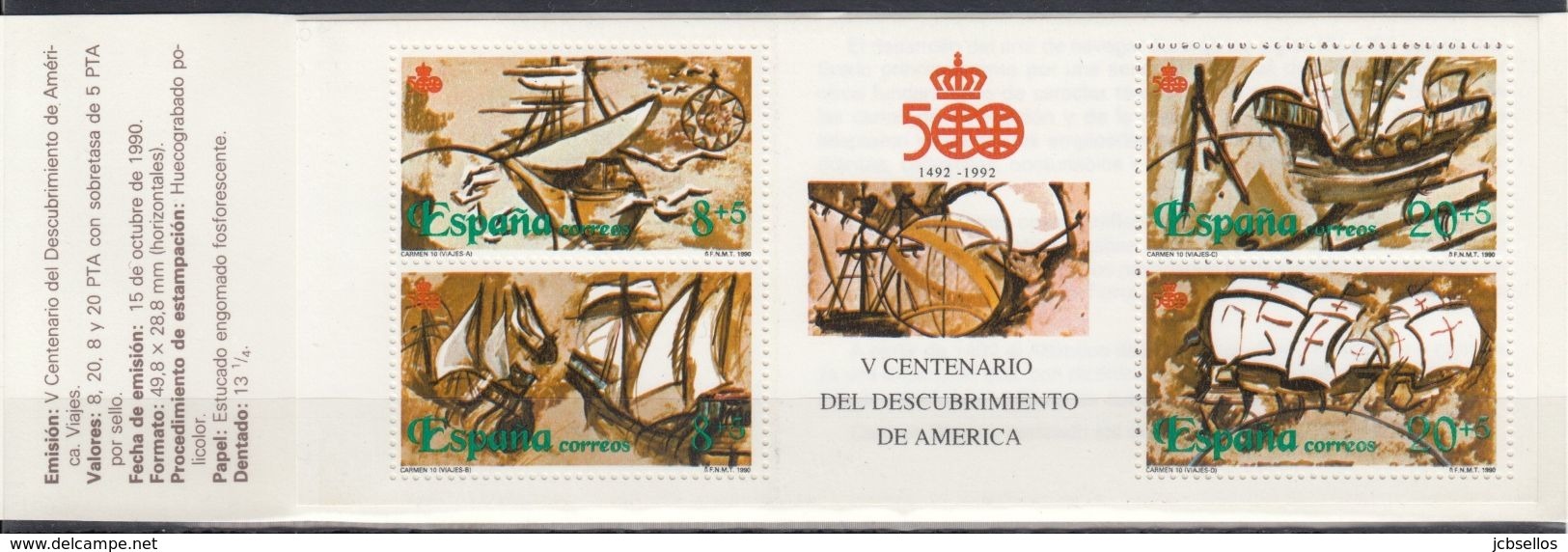 ESPAÑA 1990 CARNET Nº 3079-C NUEVO - Blocs & Hojas