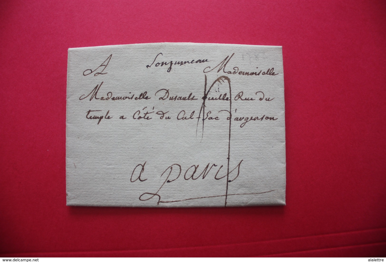1782 LONGJUMEAU (Lenain #1) Lonjumeau Manuscrit Sur Lettre Pour Paris - TTB - 1701-1800: Precursors XVIII