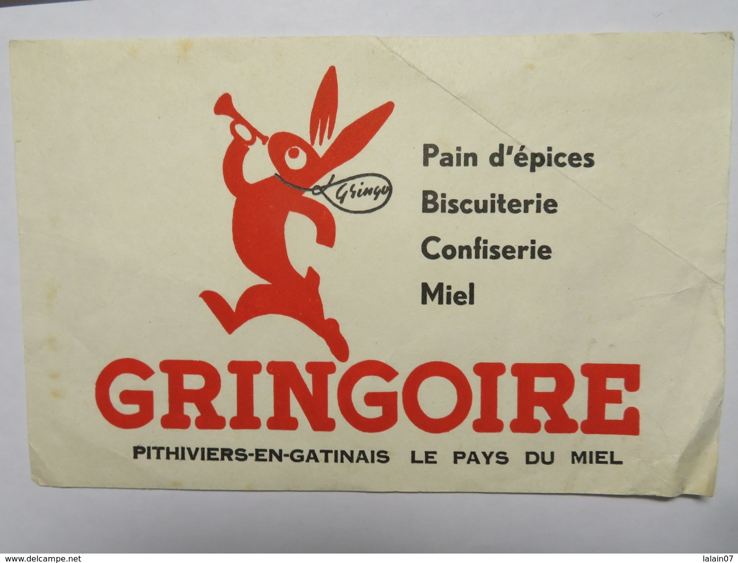 Buvard : Pain D'épices, Biscuiterie GRINGOIRE, Pithiviers - Pain D'épices
