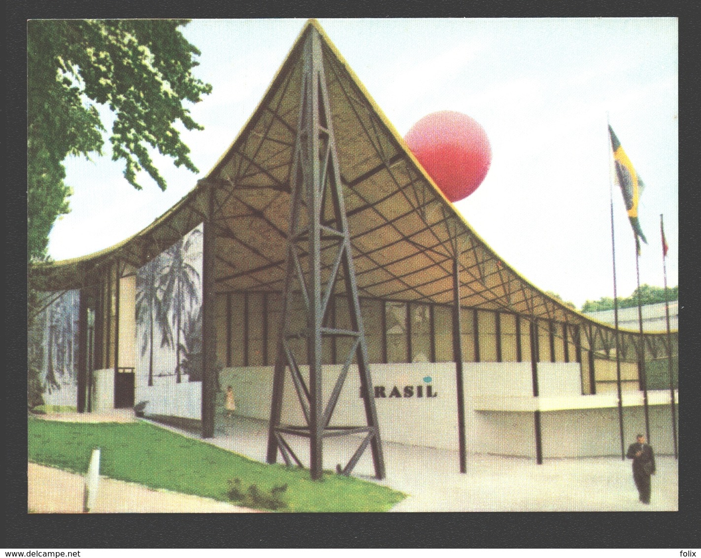 Exposition Universelle / Wereldtentoonstelling Expo 58 - Petit Format 9,9 X 7,4 Cm - Brésil / Brazilië - Weltausstellungen