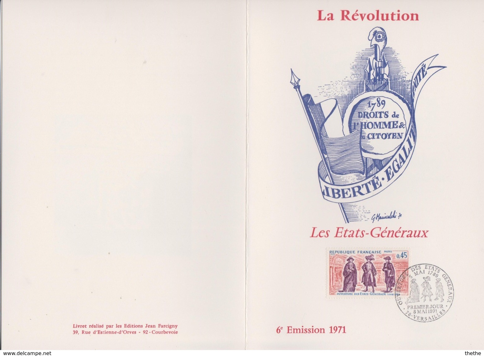 Encarts (2) -  La Révolution - Les Etats-Généraux --- La Prise De La Bastille - 14 Juillet 1789 - Franz. Revolution