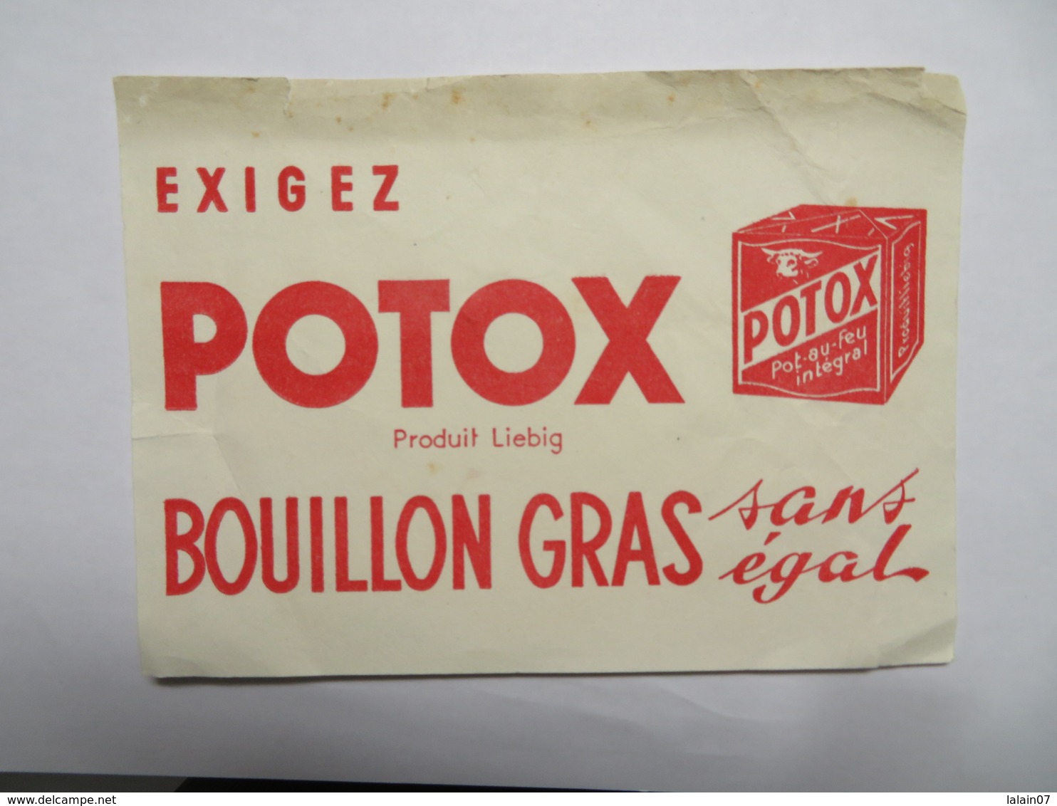 Buvard : Exigez "POTOX", Produit Leibig - Potages & Sauces