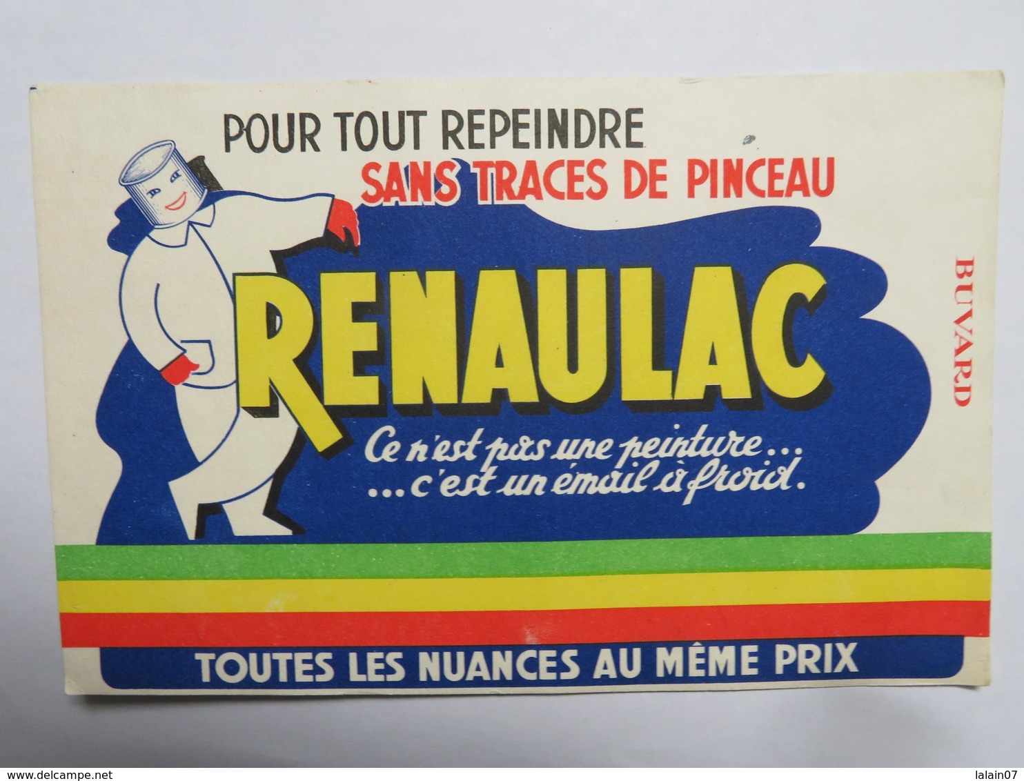 Buvard : "RENAULAC" Pour Tout Repeindre Sans Traces - Peintures