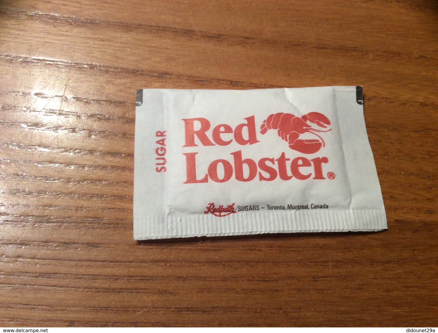 Sachet De Sucre "Red Lobster - Redpath - MONTREAL - TORONTO" CANADA (homard) - Sucres