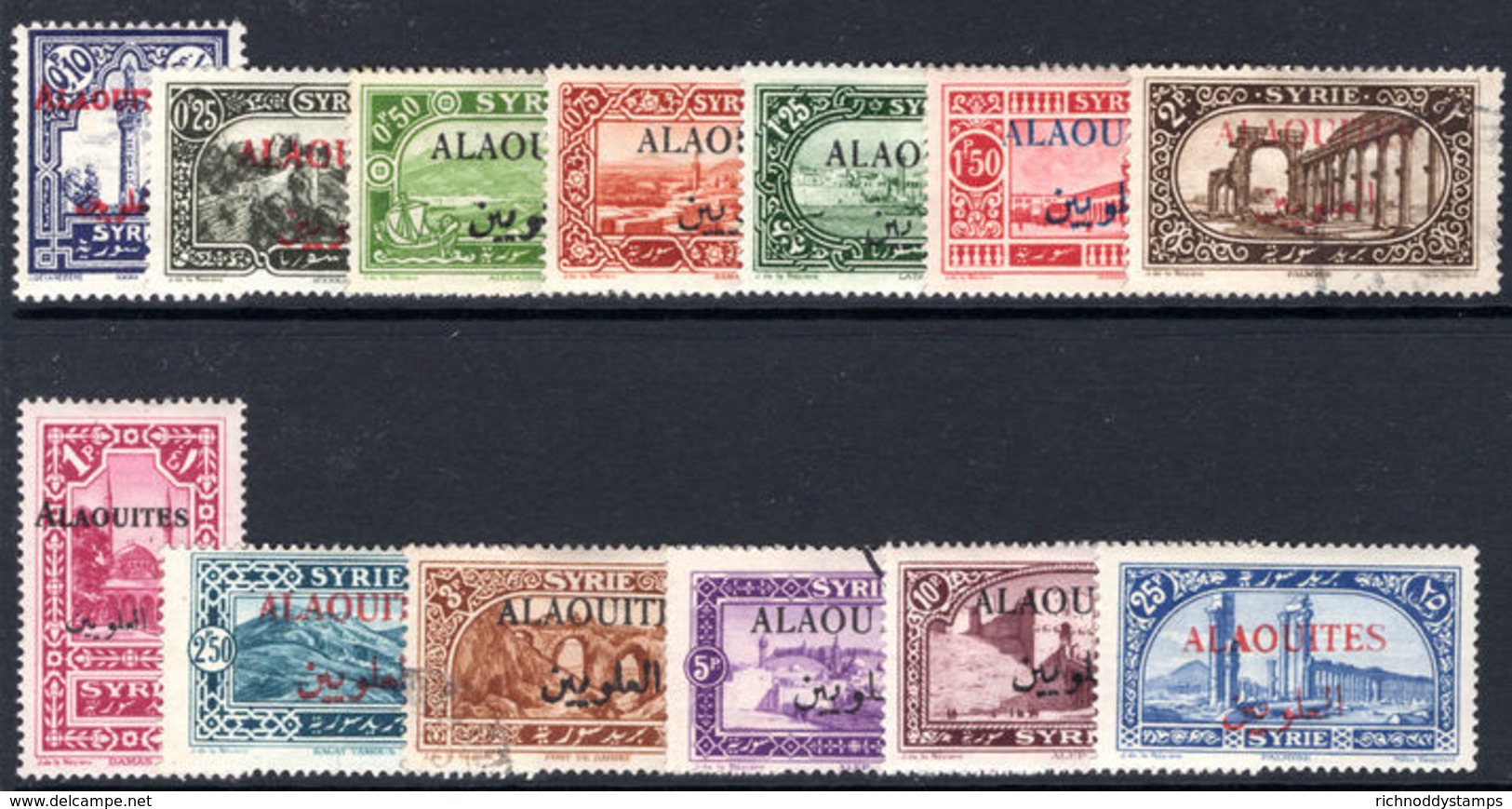 Alaouites 1925-30 Set Mixed Lighlty Mounted Mint And Fine Used. - Unused Stamps