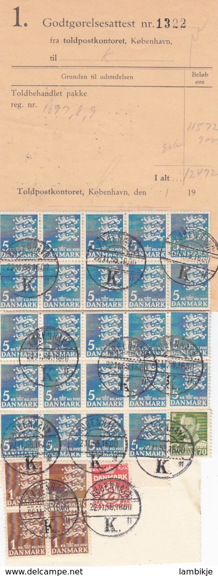 Danmark Paketkarte 1958 - Lettres & Documents