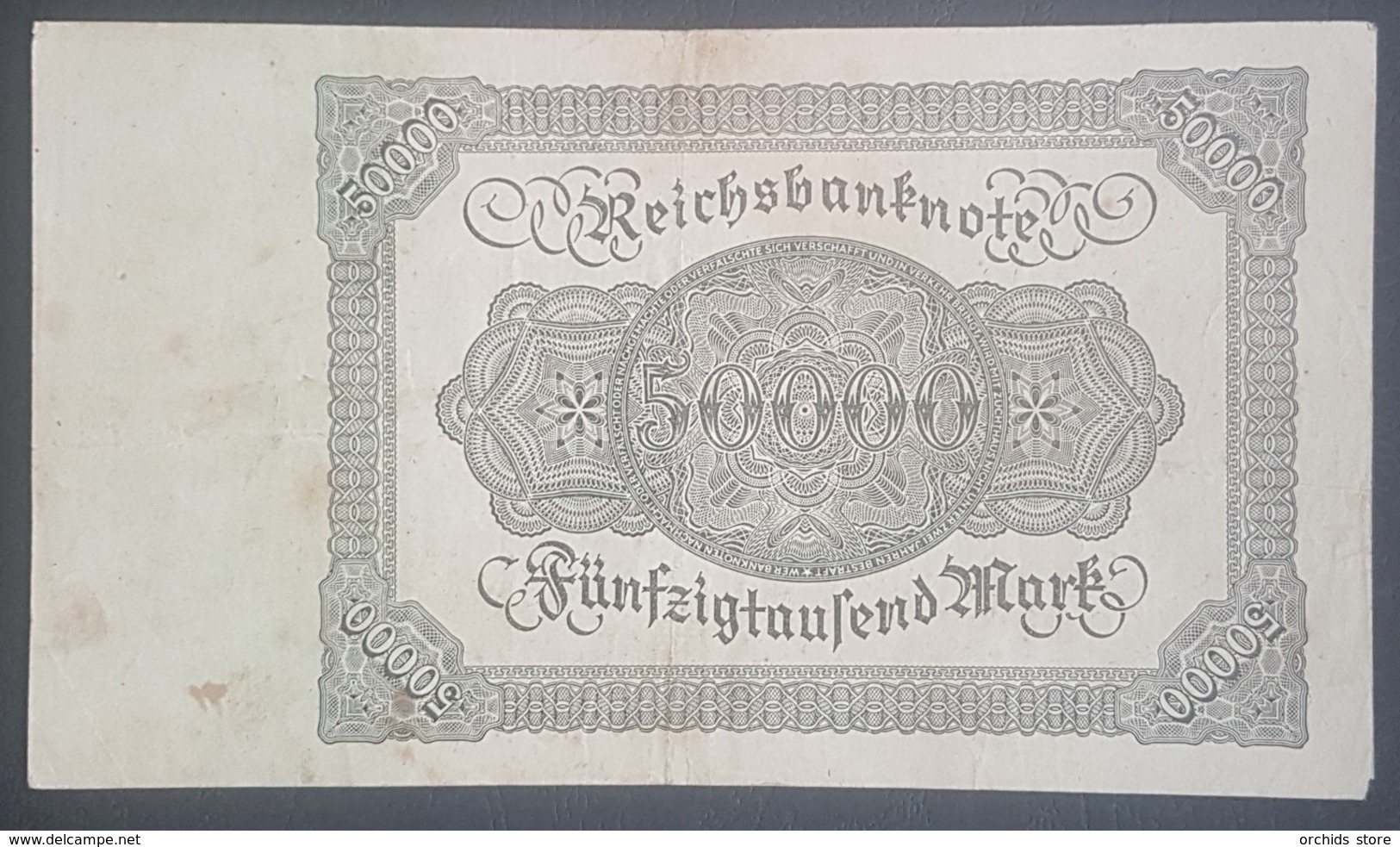 EBN12 - Germany 1922 Banknote 50,000 Mark Pick 79 Without Underprint - 50000 Mark
