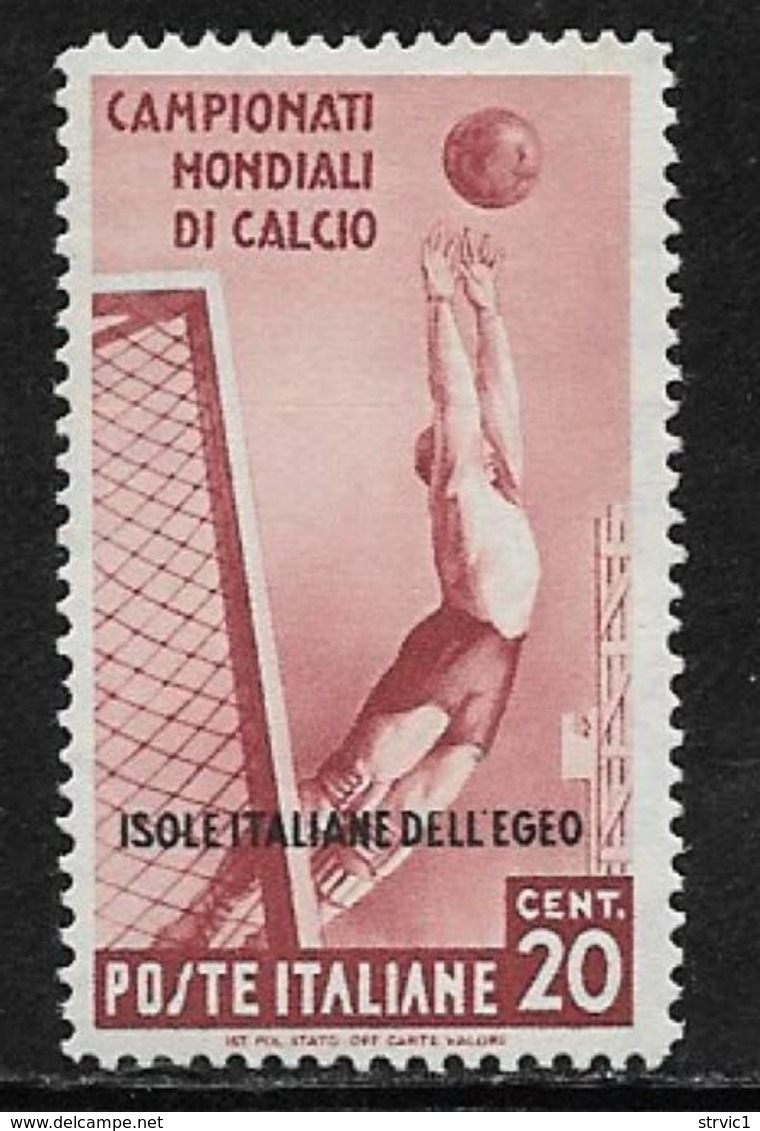 Italy Aegean Islands General Issue Scott #31 Mint Hinged Italy Sports Stamp, Overprinted, 1934, CV$87.50 - Aegean (Autonomous Adm.)