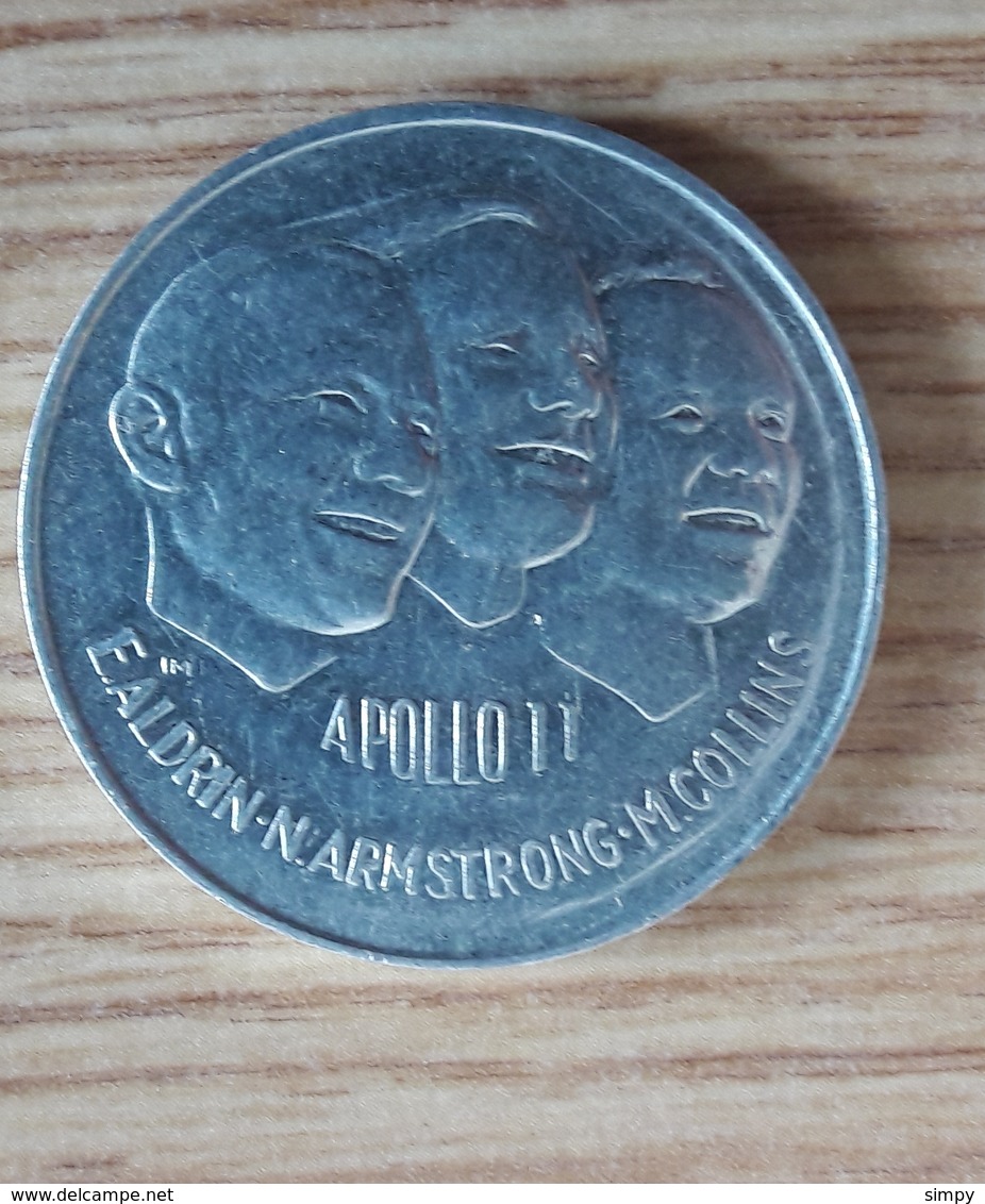 Medal Token APOLLO 11 E. Aldrin N. Armstrong M Collins The Moon 1969 - Autres & Non Classés