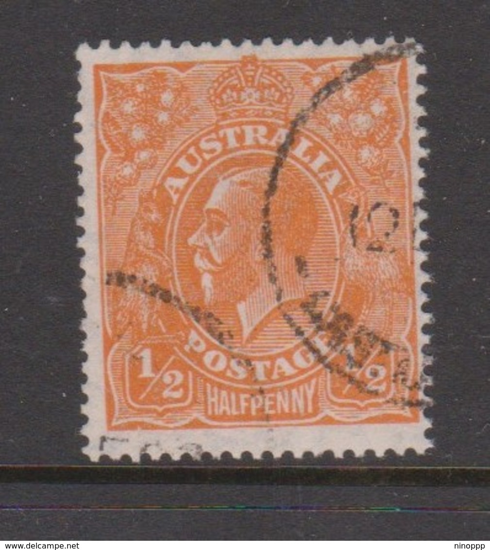 Australia SG 85 1927 King George V,half Penny Orange,Small Multiple Watermark Perf 14, Used - Gebruikt