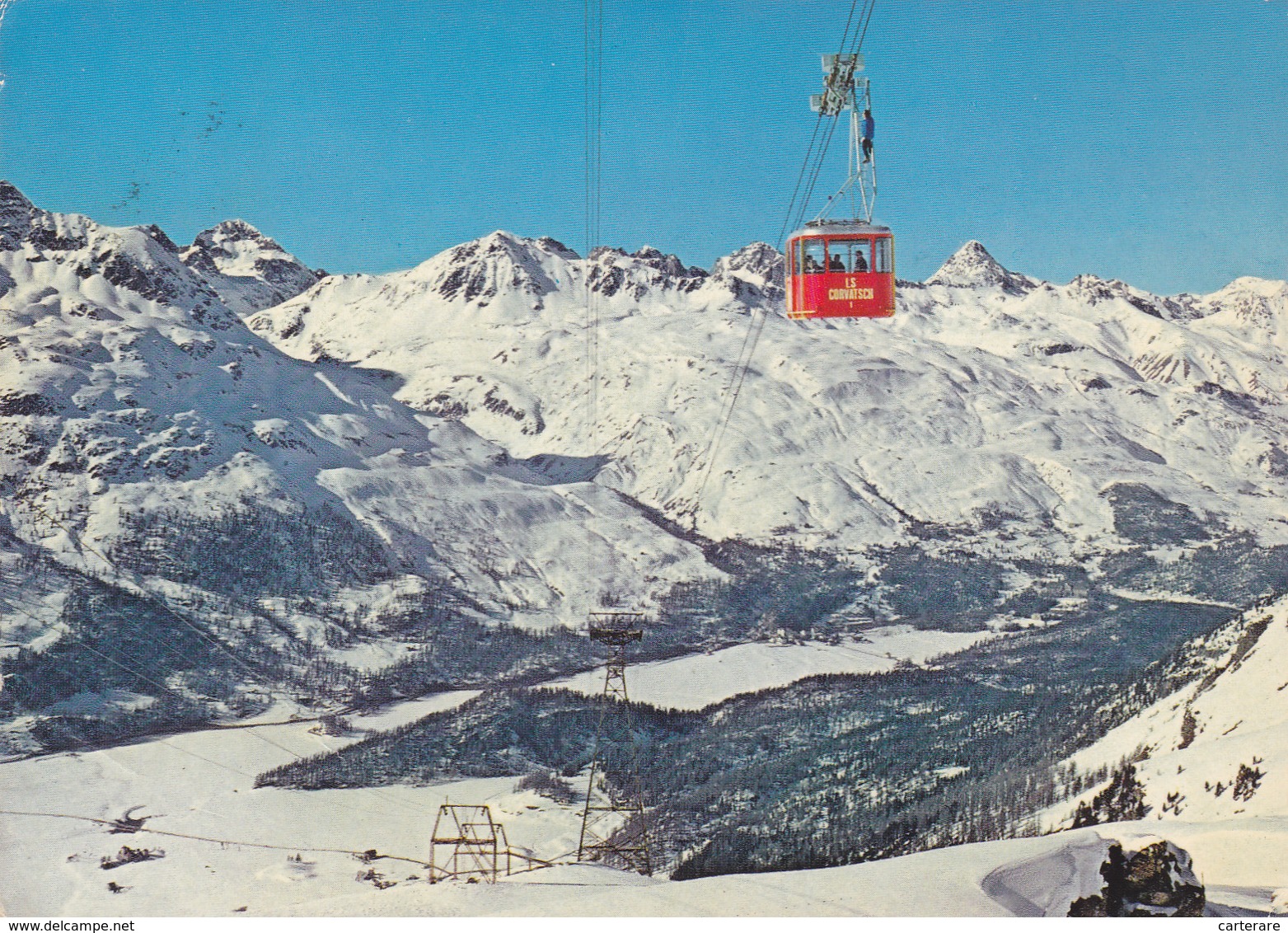 SUISSE,HELVETIA,SWISS,SWITZERLAND,SVIZZERA,SCHWEIZ,GRISONS,HAUTE ENGADINE,CORVATSCH,TELEFERIQUE,TELEPHERIQUE - Sonstige & Ohne Zuordnung