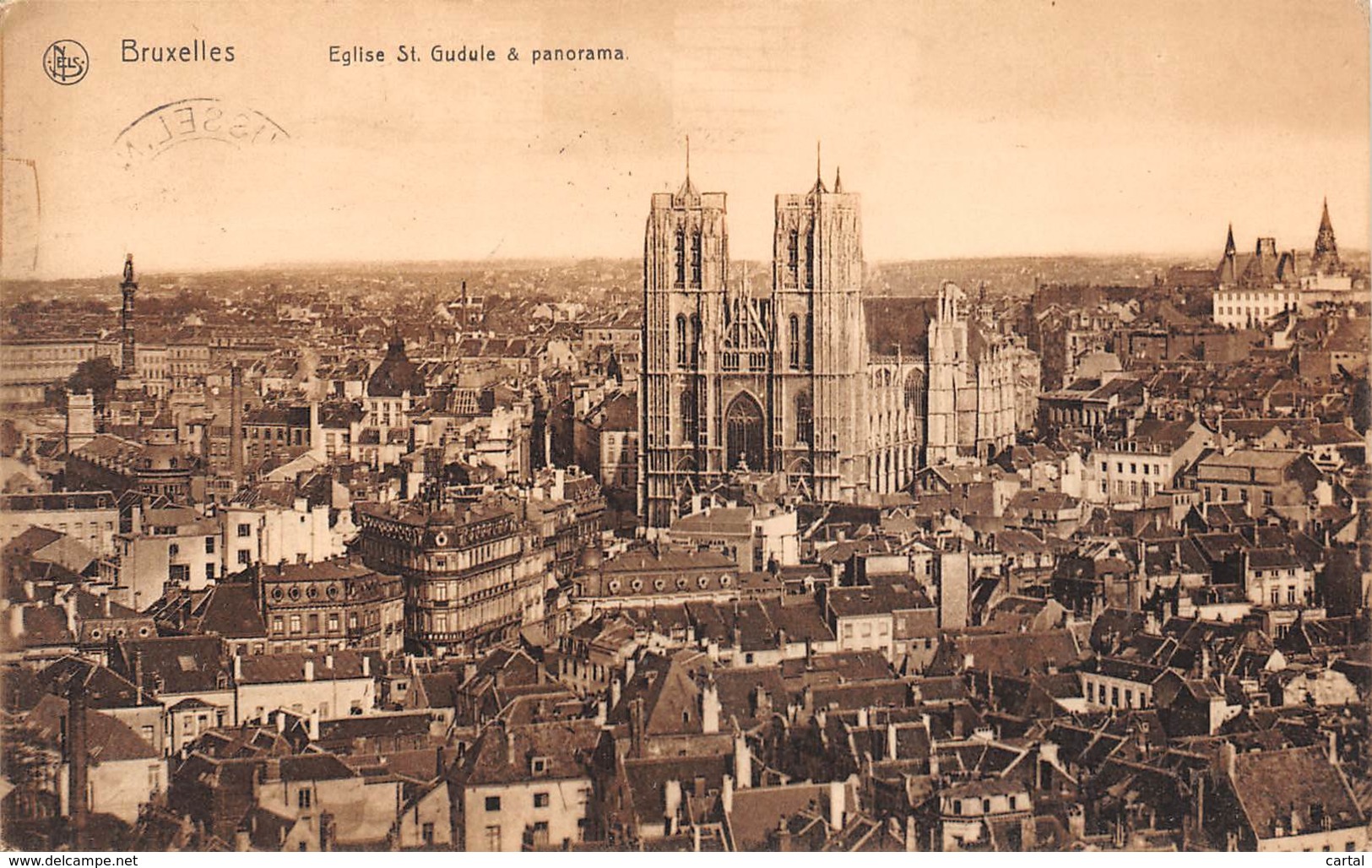 BRUXELLES - Eglise St. Gudule & Panorama - Panoramische Zichten, Meerdere Zichten