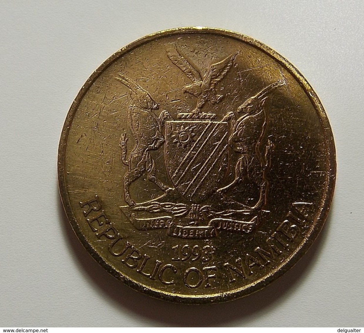 Namibia 5 Dollars 1993 Varnished - Namibië