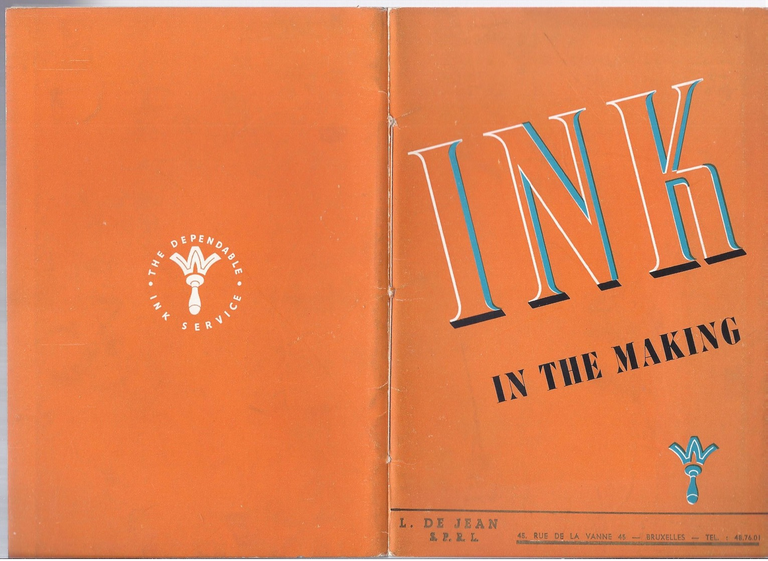 INK IN THE MAKING DE JEAN BRUXELLES HAREFIELD B. WINSTONE & SONS MANUFACTURE OF PRINTING INKS - Printing & Stationeries