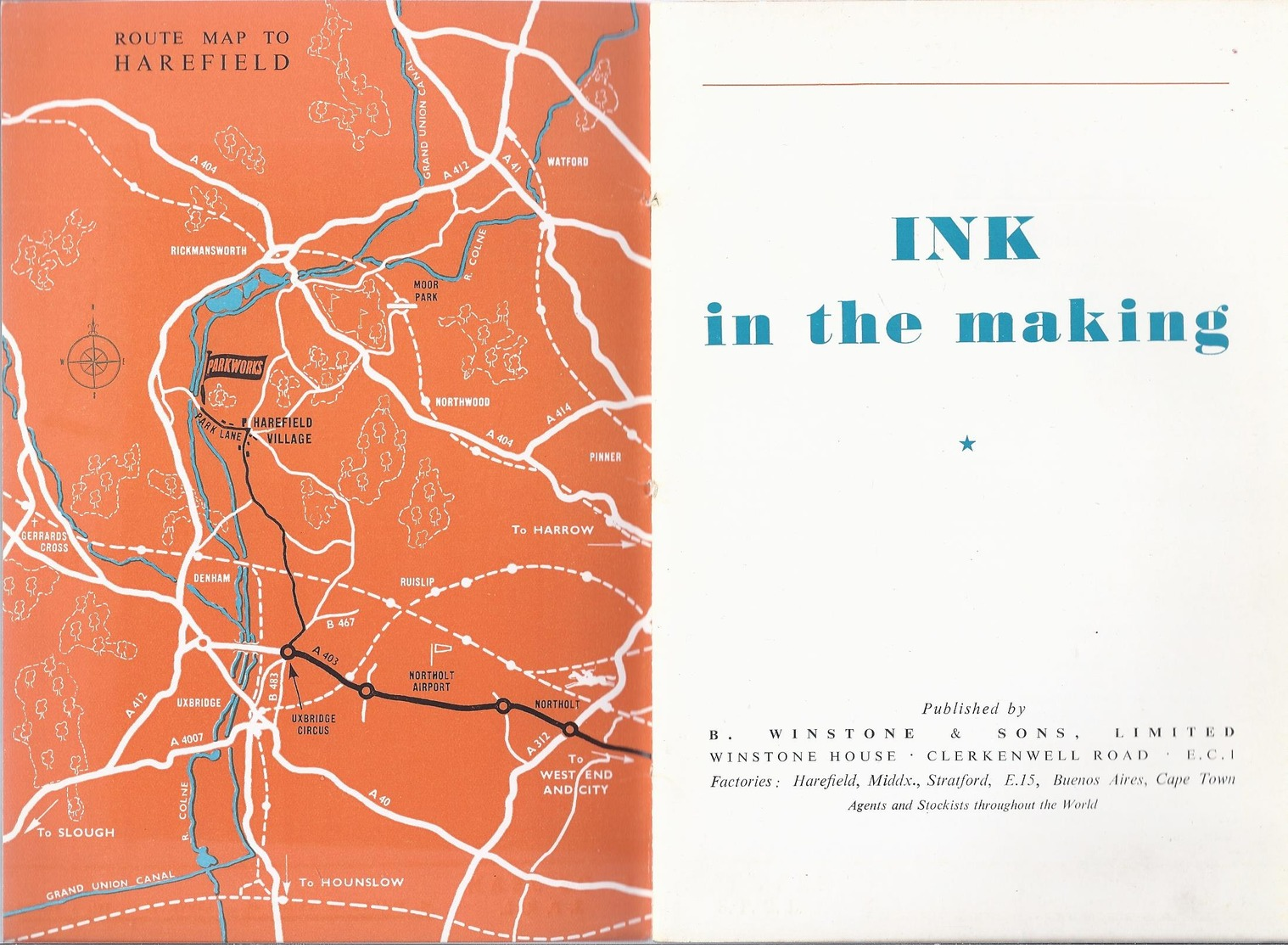 INK IN THE MAKING DE JEAN BRUXELLES HAREFIELD B. WINSTONE & SONS MANUFACTURE OF PRINTING INKS - Printing & Stationeries