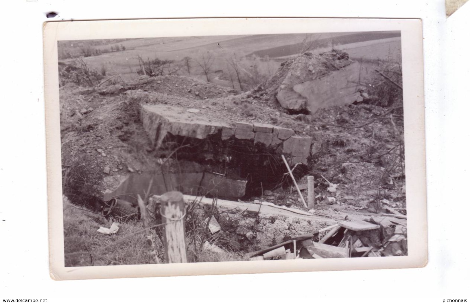 GUERRE 39 45 Ww2  Carte Photo Destruction Avancee  Americaine  Blockhaus Bunker  Belgique   France - Weltkrieg 1939-45