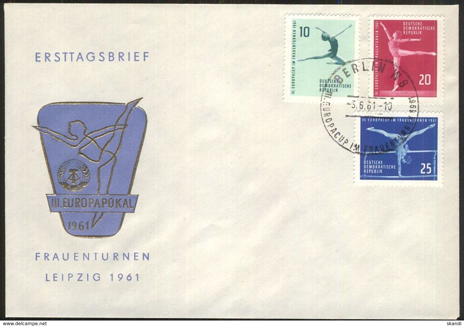 DDR 1961 Mi-Nr. 830/32 FDC - Sonstige & Ohne Zuordnung