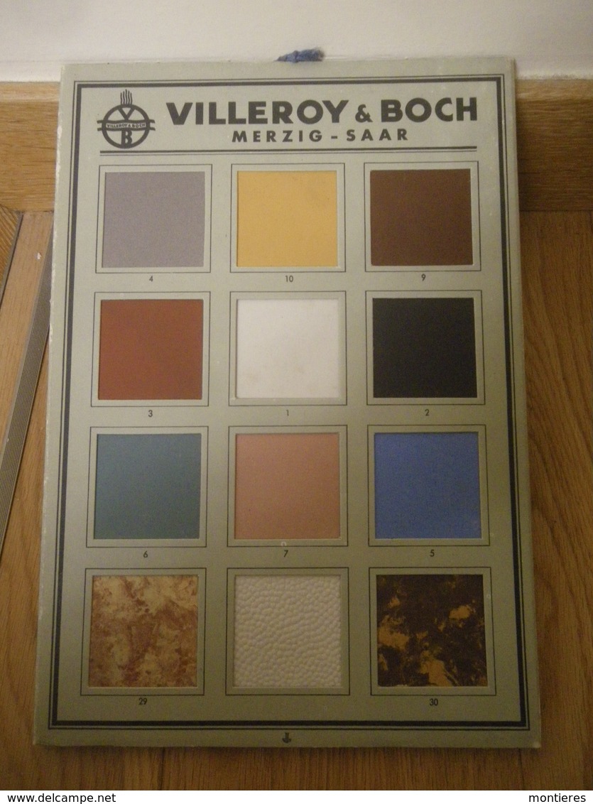 VILLEROY & BOCH Merzig Saar Publicité échantillons De Carrelage Carreaux Ciment - Publicités