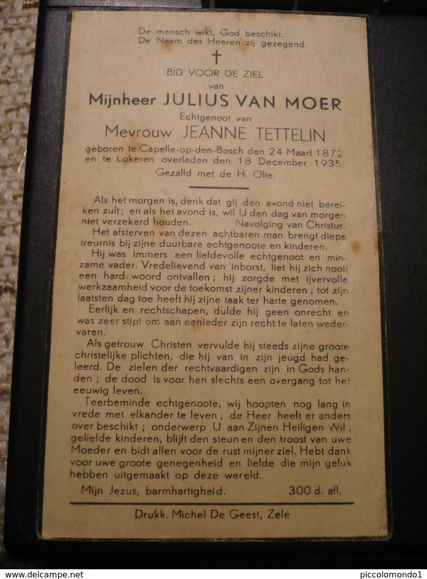 Kapelle Op Den Bos Lokeren Julius Van Moer 1872 1935 - Images Religieuses