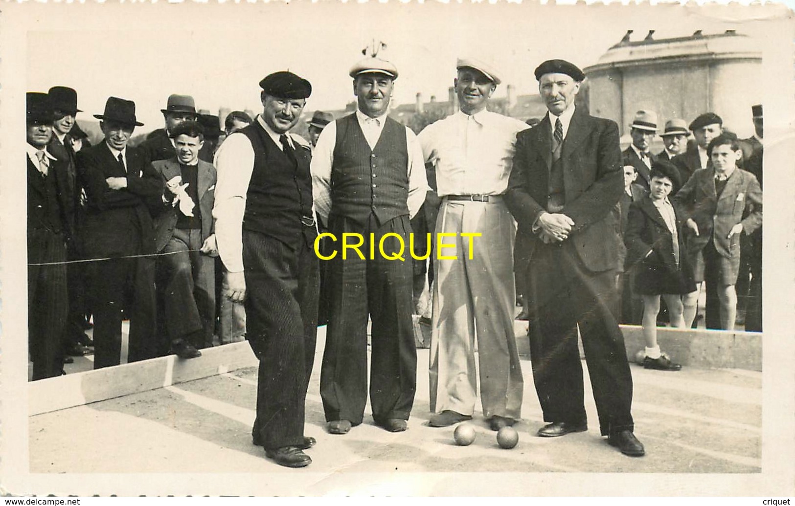 Pétanque, Belle Carte Photo De Joueurs Sur Un Boulodrome - Pétanque