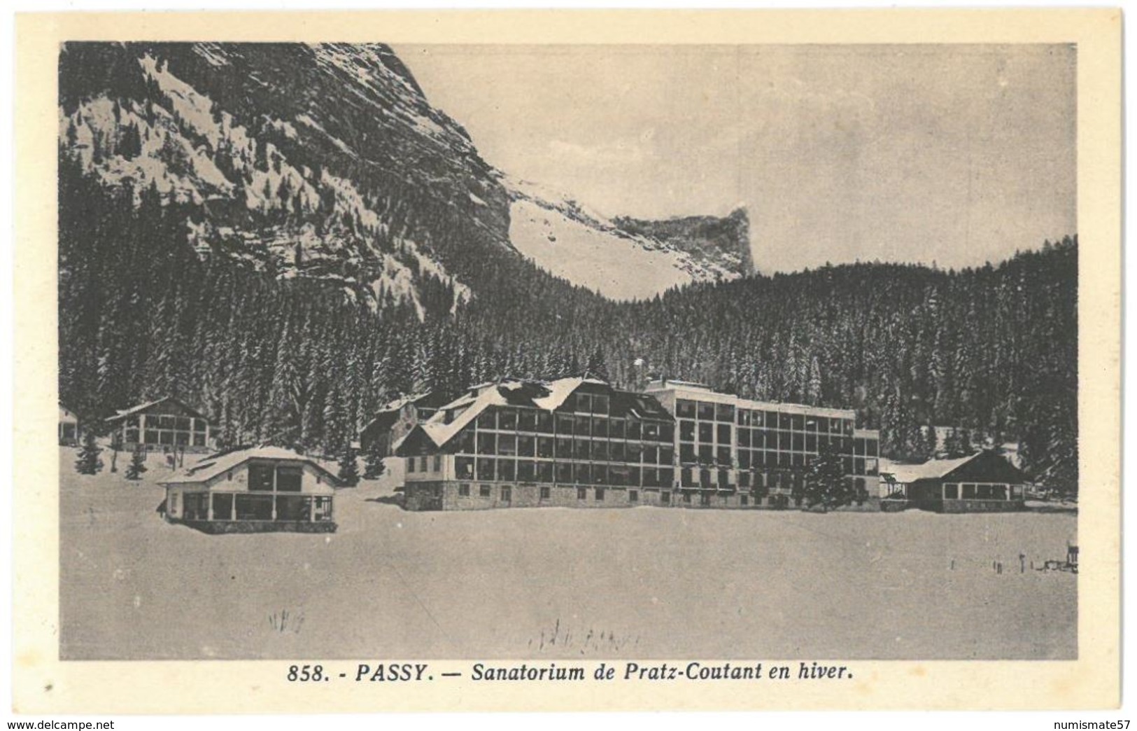 CPA PASSY - Sanatorium De Praz Coutant En Hiver - Ed. C. Blanc , Le Fayet N°858 - ( Orthographe Pratz-Coutant ) - Passy
