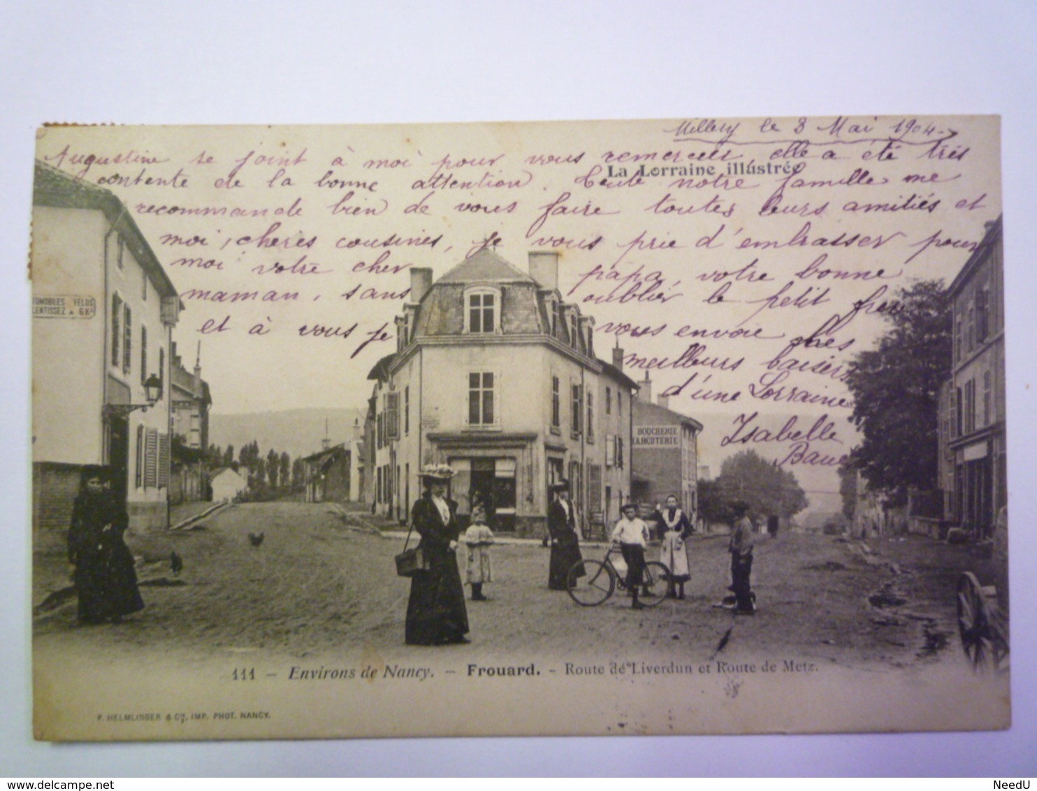 GP 2019 - 22   FROUARD  (Meurthe-et-Moselle)  :  Route De Liverdun Et Route De Metz   1904   XXX - Frouard