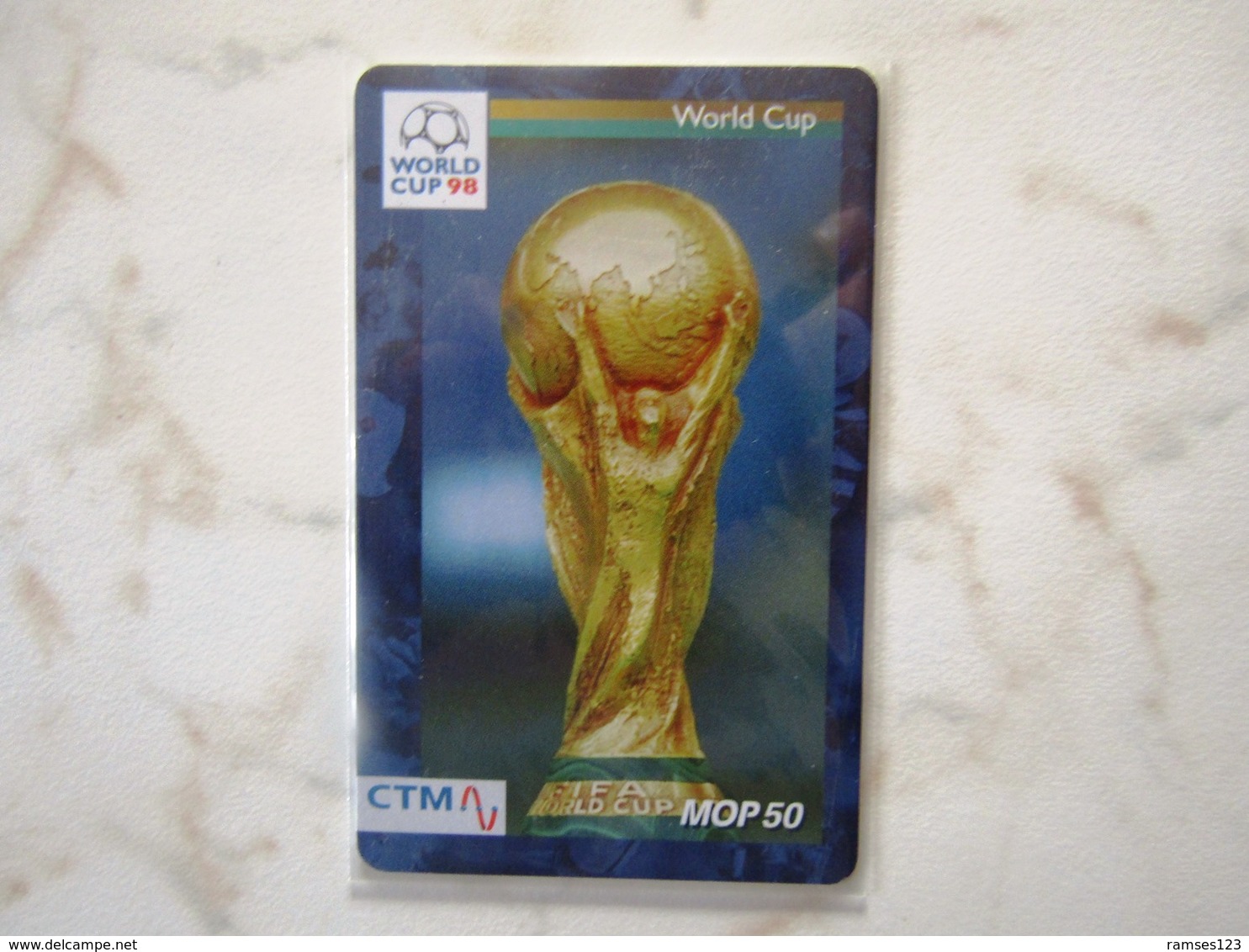 MACAO  FOOTBALL MONDIAL 98   WORLD CUP   CHIP  SCHLUMBERGER SC7 - Macao