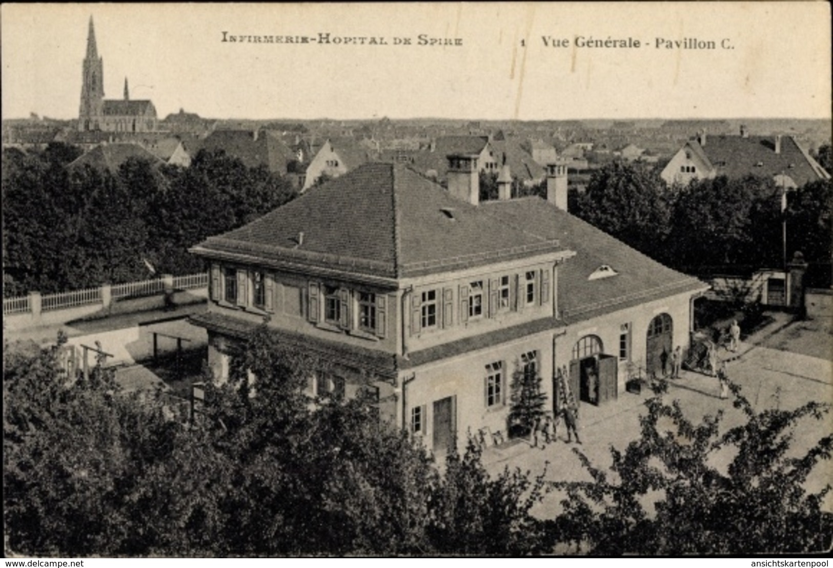 Cp Speyer Am Oberrhein Rheinland Pfalz, Blick Auf Das Infirmerie Hopital, Pavillon C - Other & Unclassified