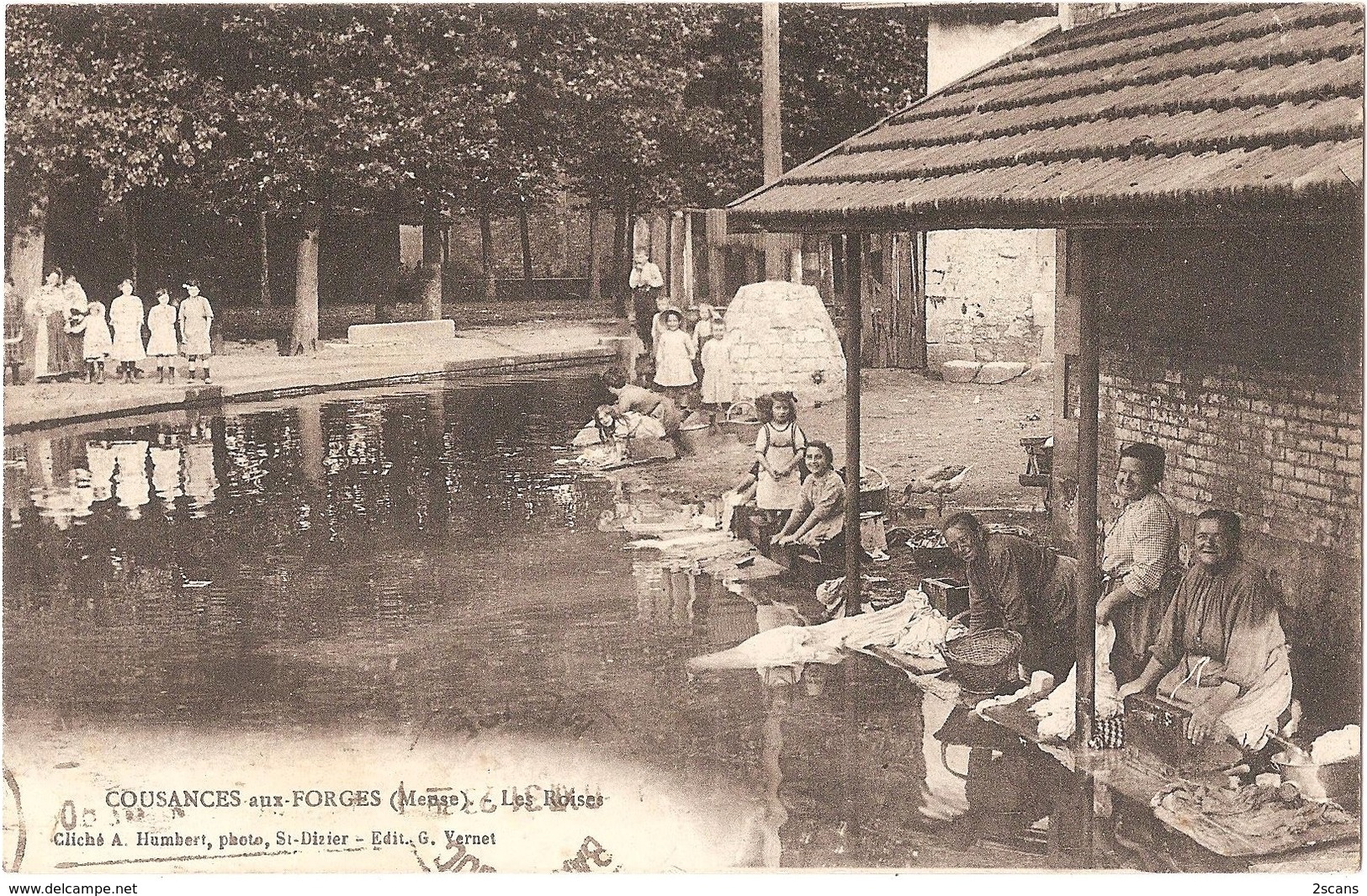 Dépt 55 - COUSANCES-LES-FORGES - Les Roises - (lavoir, Lavandières, Laveuses) - Cliché A. Humbert - Édit. G. Vernet - Autres & Non Classés